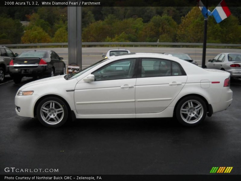 White Diamond Pearl / Parchment 2008 Acura TL 3.2