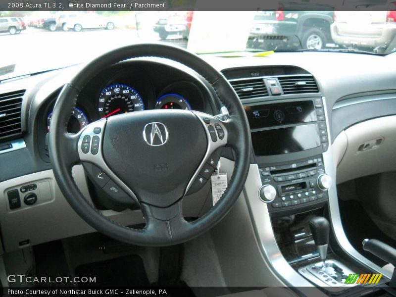 White Diamond Pearl / Parchment 2008 Acura TL 3.2