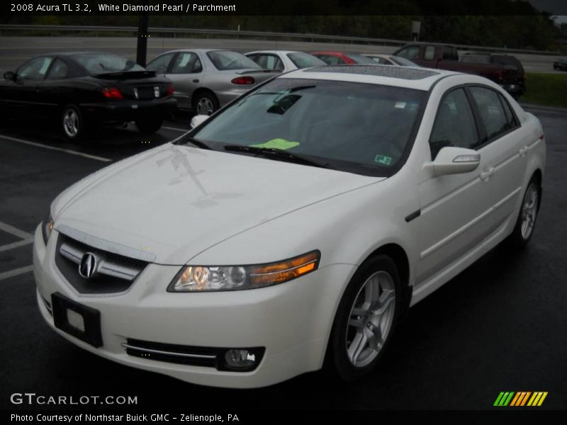 White Diamond Pearl / Parchment 2008 Acura TL 3.2