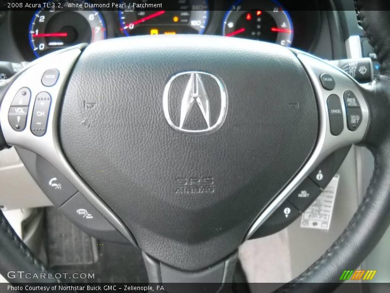 White Diamond Pearl / Parchment 2008 Acura TL 3.2