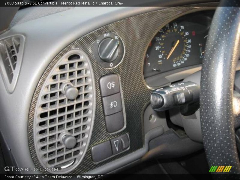 Merlot Red Metallic / Charcoal Grey 2003 Saab 9-3 SE Convertible