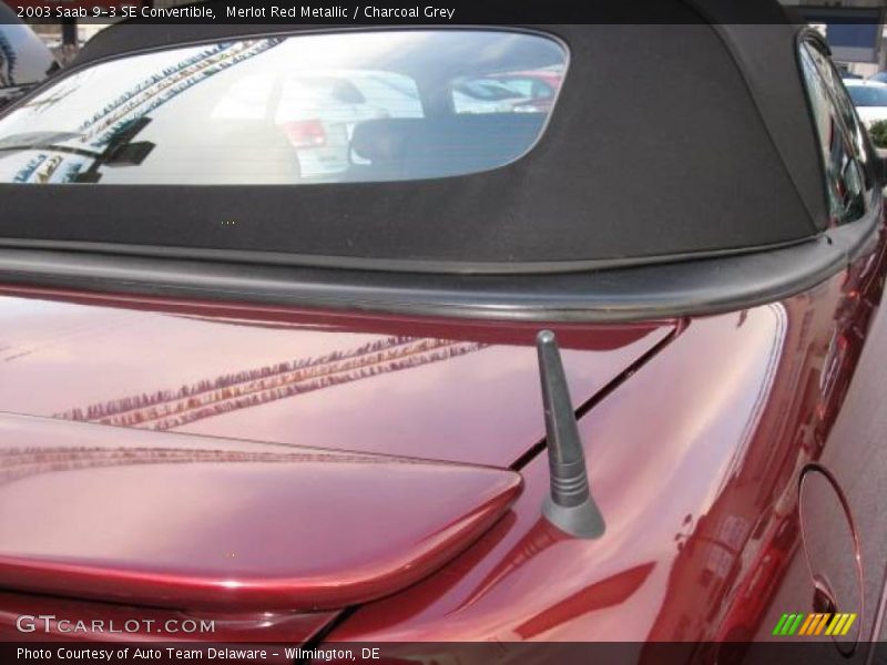 Merlot Red Metallic / Charcoal Grey 2003 Saab 9-3 SE Convertible