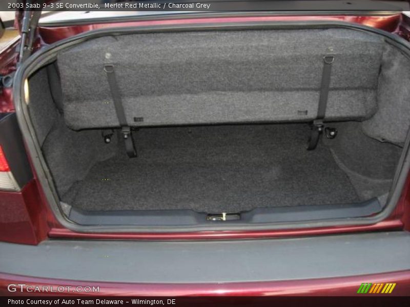 Merlot Red Metallic / Charcoal Grey 2003 Saab 9-3 SE Convertible