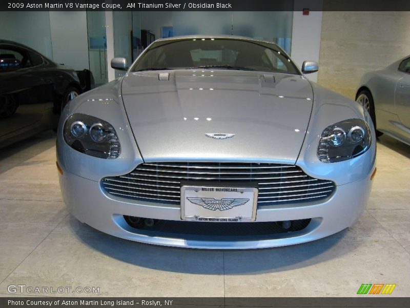 AM Titanium Silver / Obsidian Black 2009 Aston Martin V8 Vantage Coupe