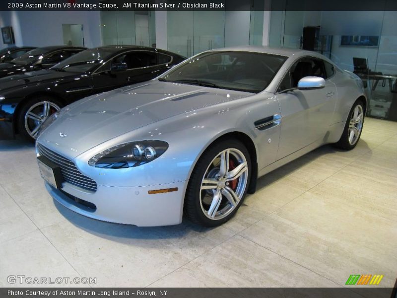 AM Titanium Silver / Obsidian Black 2009 Aston Martin V8 Vantage Coupe