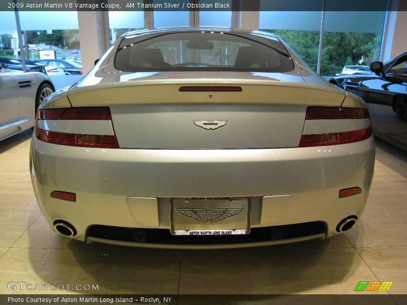 AM Titanium Silver / Obsidian Black 2009 Aston Martin V8 Vantage Coupe