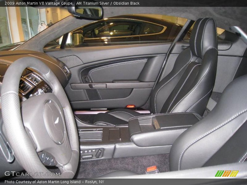 AM Titanium Silver / Obsidian Black 2009 Aston Martin V8 Vantage Coupe