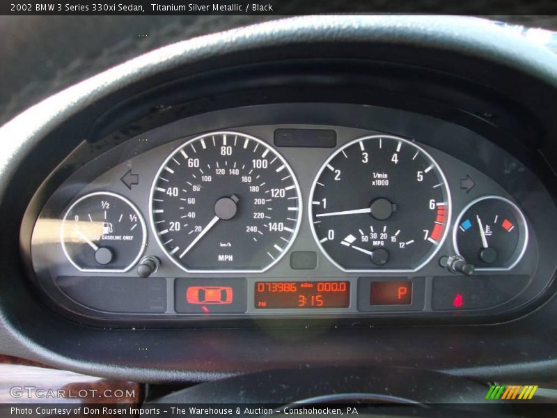 Titanium Silver Metallic / Black 2002 BMW 3 Series 330xi Sedan