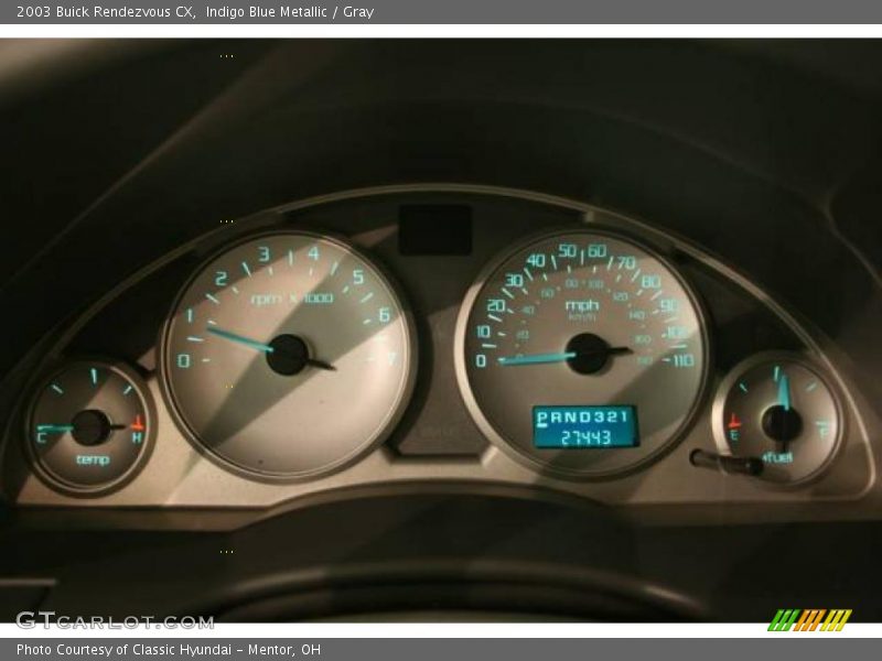 Indigo Blue Metallic / Gray 2003 Buick Rendezvous CX