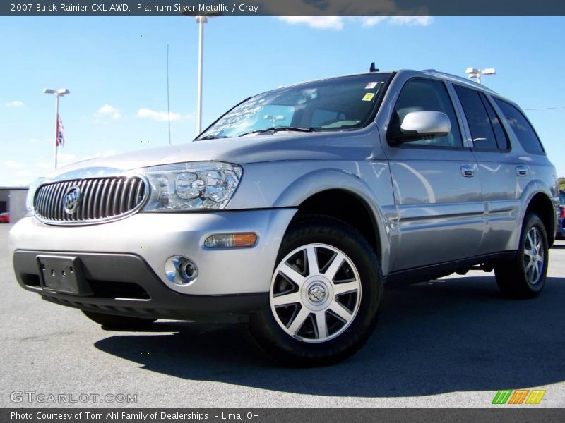 Platinum Silver Metallic / Gray 2007 Buick Rainier CXL AWD