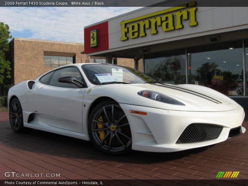 White Avus / Black 2009 Ferrari F430 Scuderia Coupe