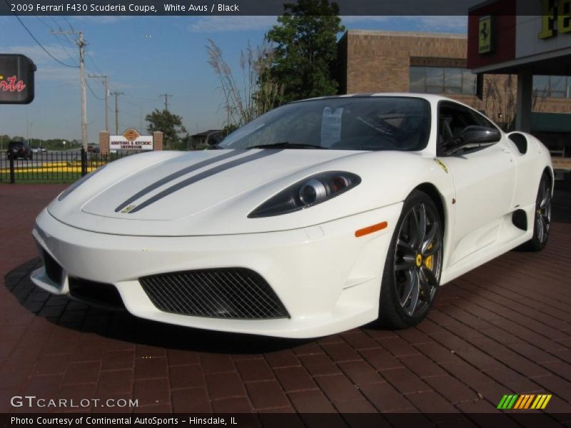 White Avus / Black 2009 Ferrari F430 Scuderia Coupe