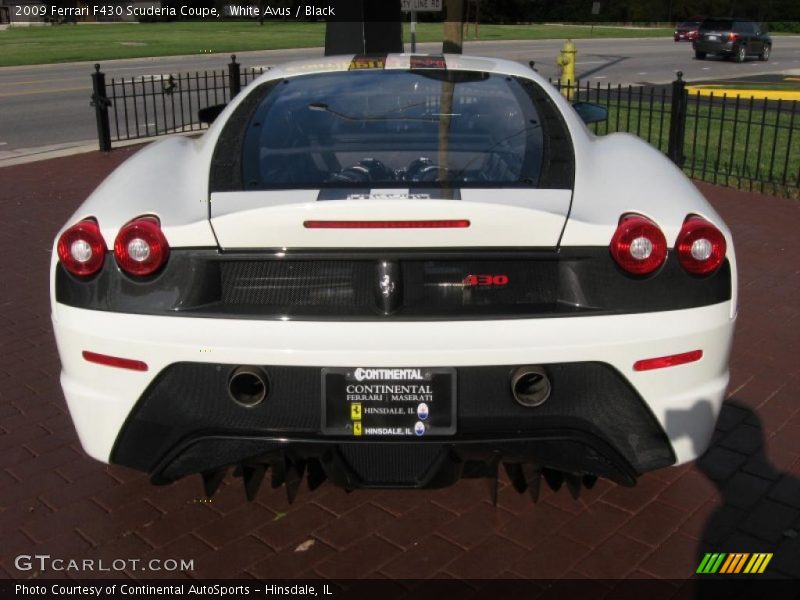 White Avus / Black 2009 Ferrari F430 Scuderia Coupe