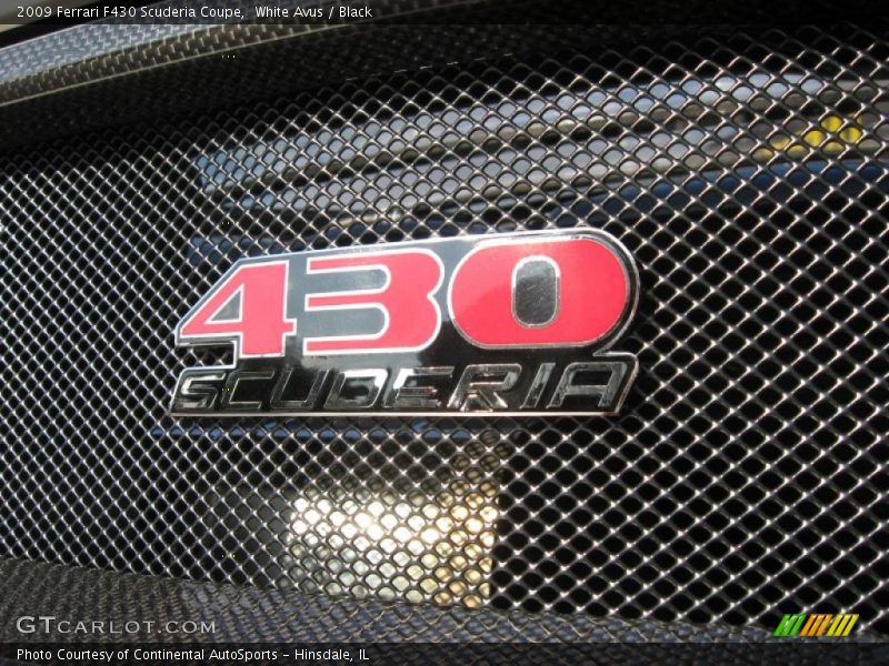 White Avus / Black 2009 Ferrari F430 Scuderia Coupe