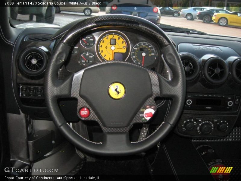 White Avus / Black 2009 Ferrari F430 Scuderia Coupe