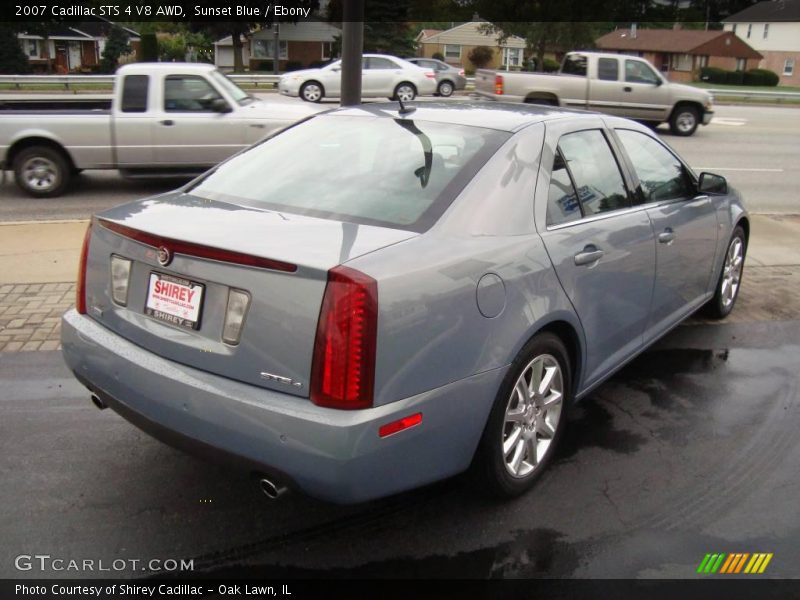 Sunset Blue / Ebony 2007 Cadillac STS 4 V8 AWD