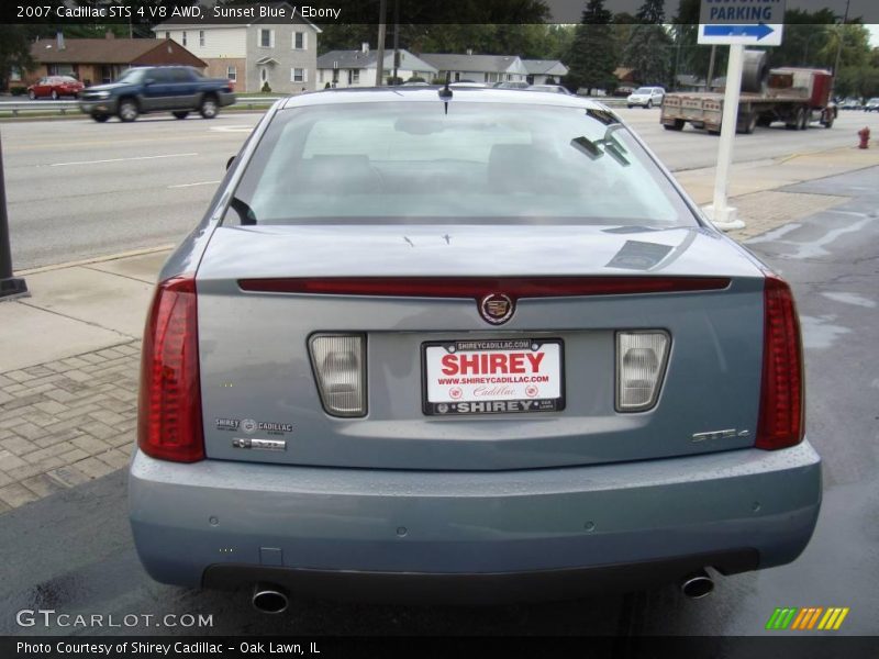 Sunset Blue / Ebony 2007 Cadillac STS 4 V8 AWD