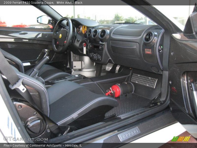 White Avus / Black 2009 Ferrari F430 Scuderia Coupe