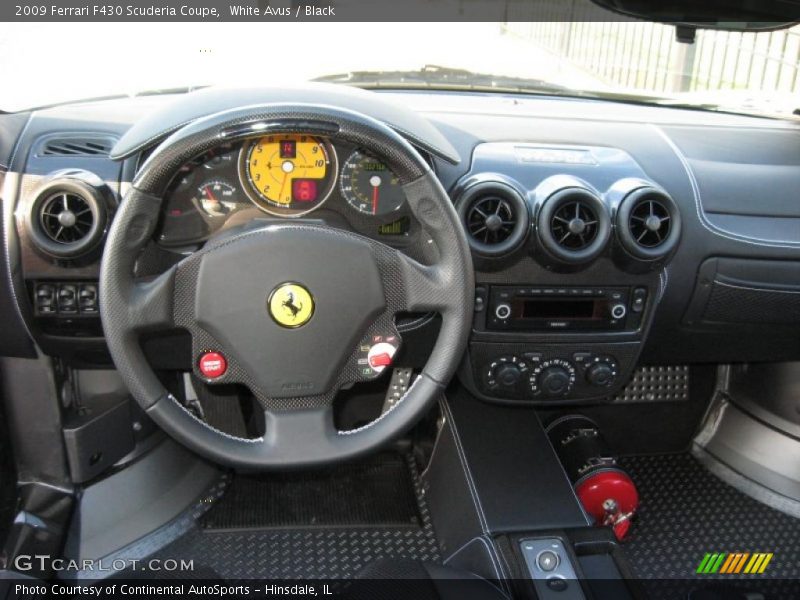 White Avus / Black 2009 Ferrari F430 Scuderia Coupe