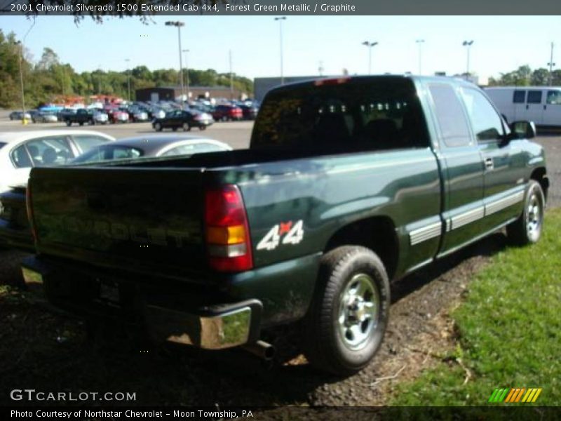 Forest Green Metallic / Graphite 2001 Chevrolet Silverado 1500 Extended Cab 4x4