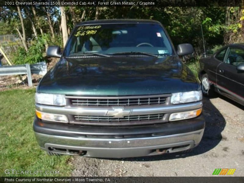 Forest Green Metallic / Graphite 2001 Chevrolet Silverado 1500 Extended Cab 4x4