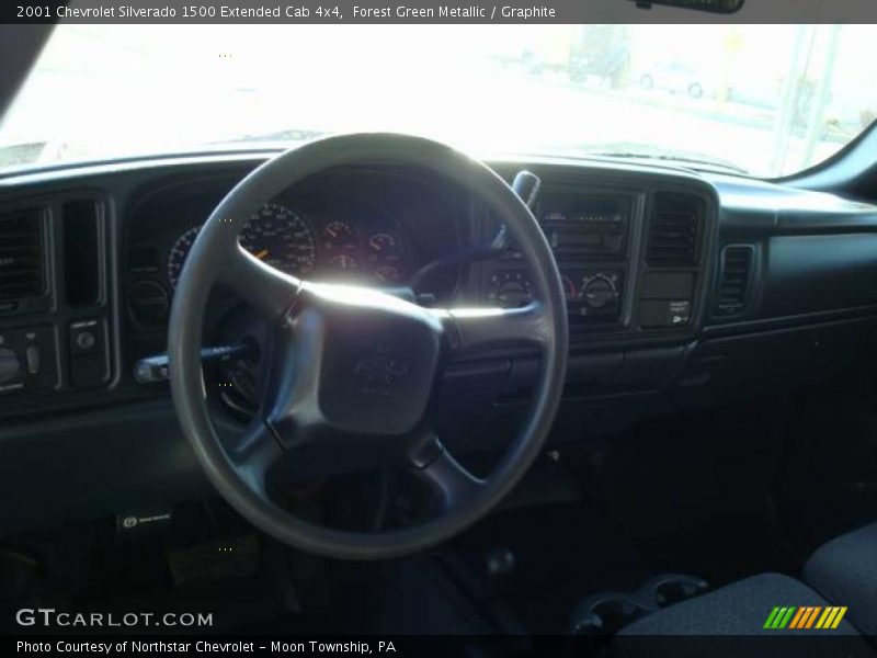 Forest Green Metallic / Graphite 2001 Chevrolet Silverado 1500 Extended Cab 4x4