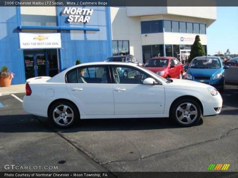 White / Cashmere Beige 2006 Chevrolet Malibu LTZ Sedan