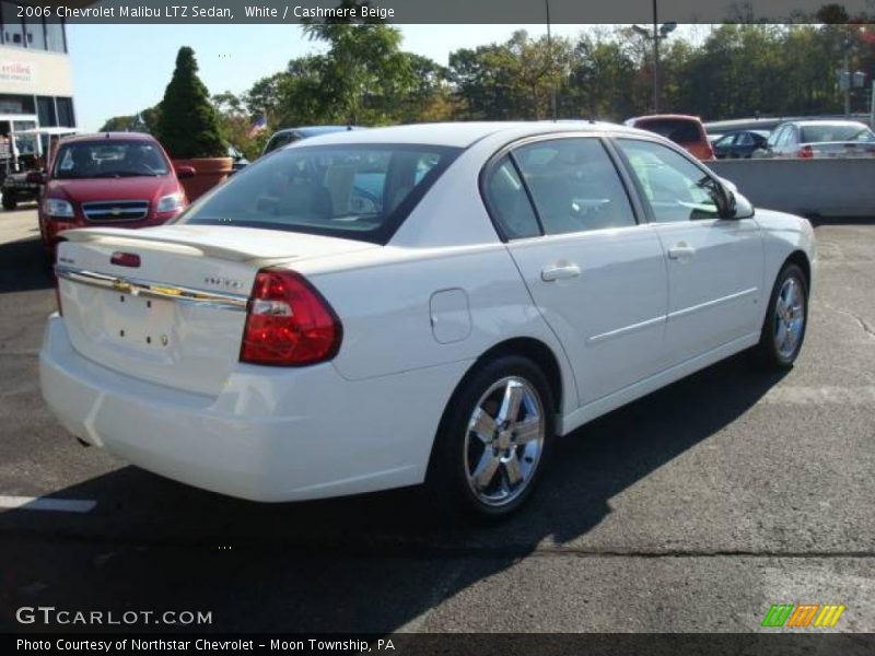 White / Cashmere Beige 2006 Chevrolet Malibu LTZ Sedan