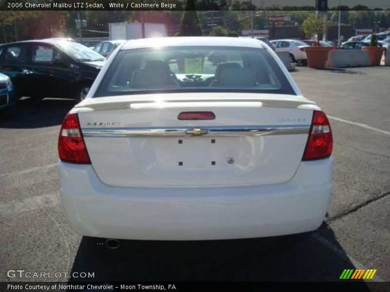 White / Cashmere Beige 2006 Chevrolet Malibu LTZ Sedan