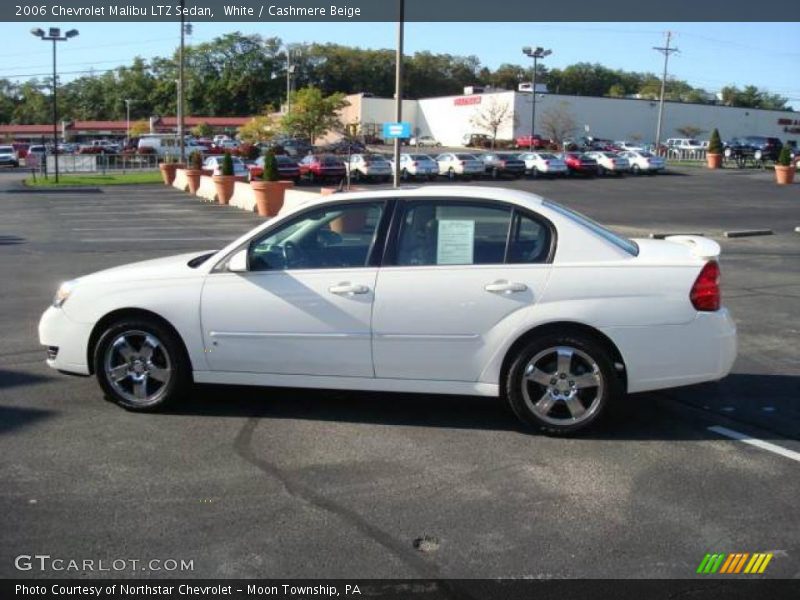 White / Cashmere Beige 2006 Chevrolet Malibu LTZ Sedan