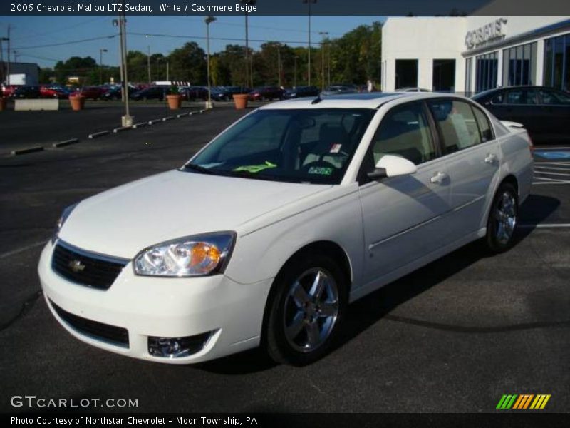 White / Cashmere Beige 2006 Chevrolet Malibu LTZ Sedan