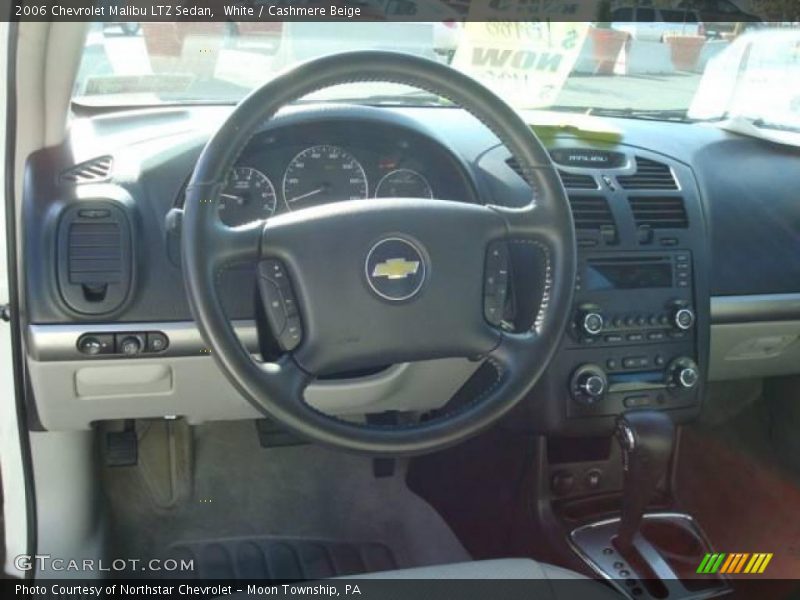White / Cashmere Beige 2006 Chevrolet Malibu LTZ Sedan