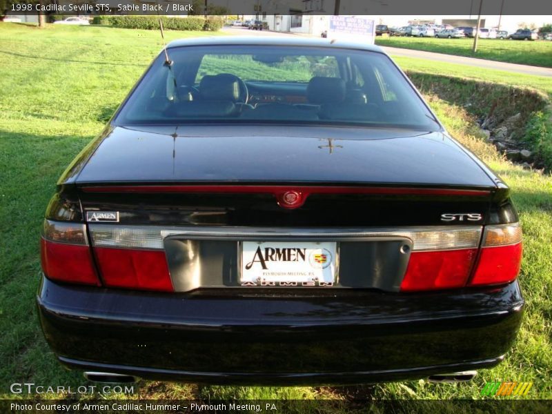 Sable Black / Black 1998 Cadillac Seville STS