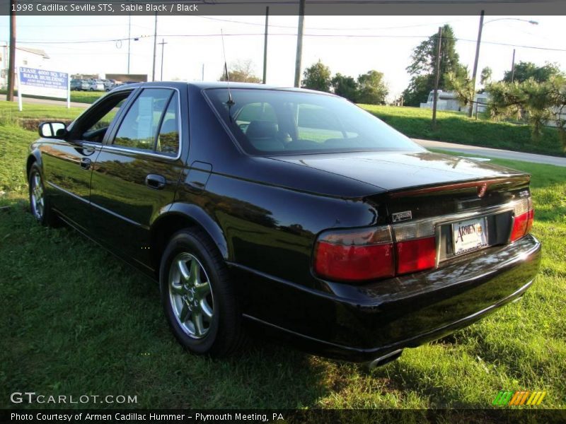 Sable Black / Black 1998 Cadillac Seville STS