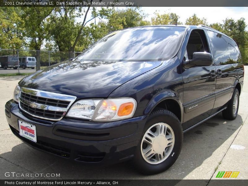 Dark Sapphire Blue Metallic / Medium Gray 2001 Chevrolet Venture LS