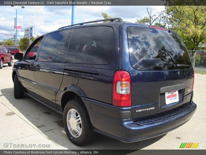Dark Sapphire Blue Metallic / Medium Gray 2001 Chevrolet Venture LS