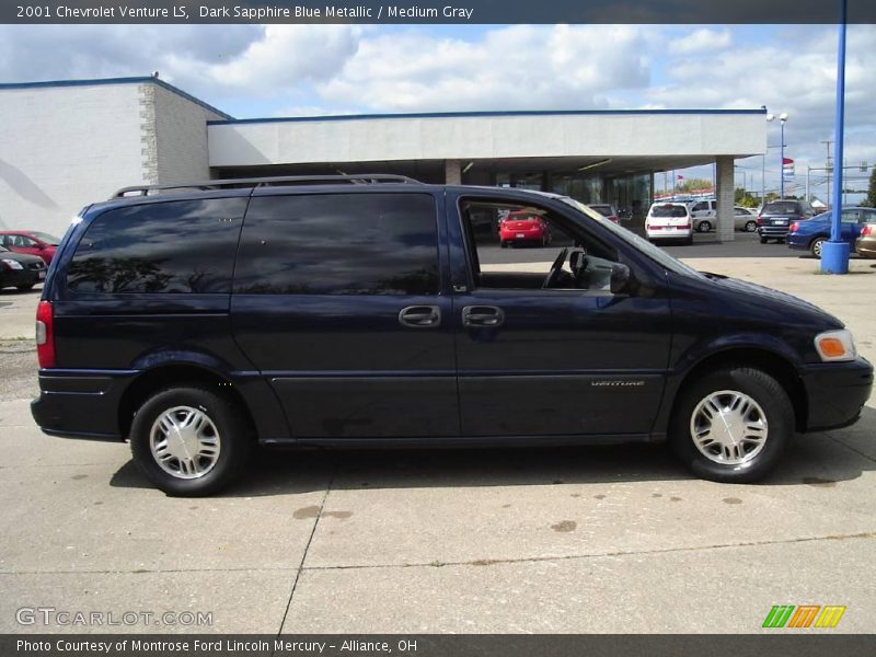 Dark Sapphire Blue Metallic / Medium Gray 2001 Chevrolet Venture LS