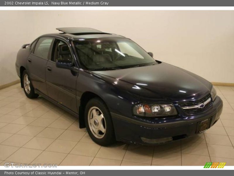 Navy Blue Metallic / Medium Gray 2002 Chevrolet Impala LS