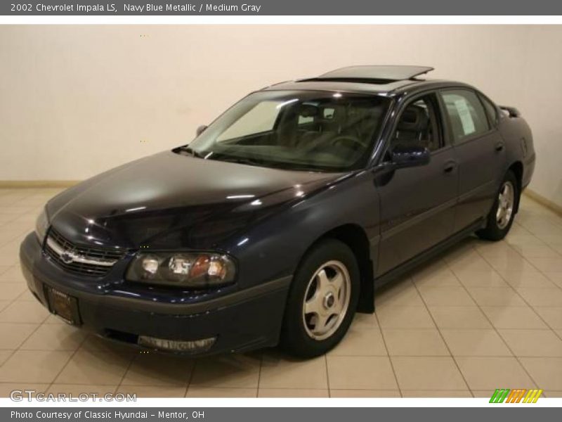 Navy Blue Metallic / Medium Gray 2002 Chevrolet Impala LS