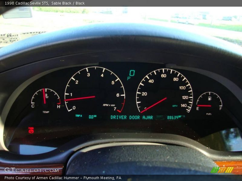 Sable Black / Black 1998 Cadillac Seville STS