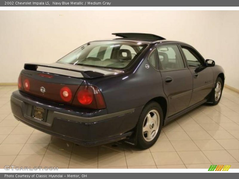 Navy Blue Metallic / Medium Gray 2002 Chevrolet Impala LS