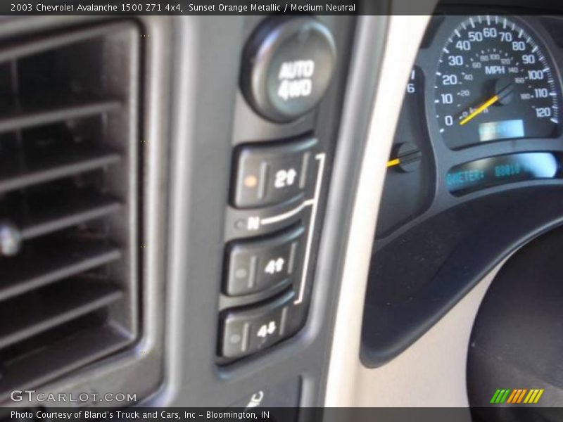 Sunset Orange Metallic / Medium Neutral 2003 Chevrolet Avalanche 1500 Z71 4x4