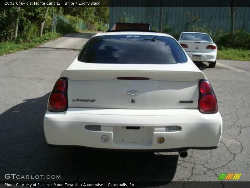 White / Ebony Black 2003 Chevrolet Monte Carlo LS