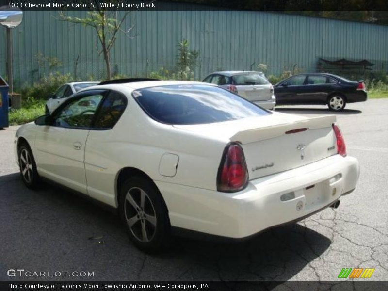 White / Ebony Black 2003 Chevrolet Monte Carlo LS