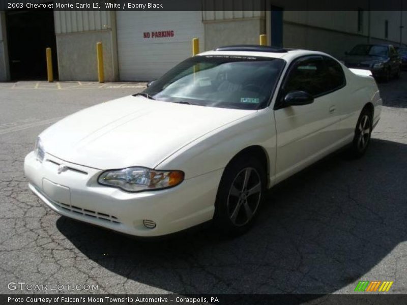 White / Ebony Black 2003 Chevrolet Monte Carlo LS