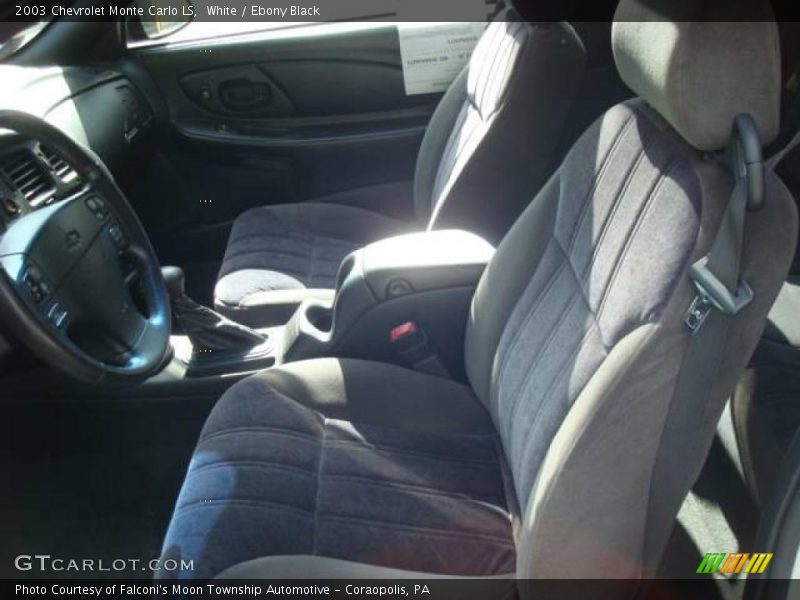 White / Ebony Black 2003 Chevrolet Monte Carlo LS