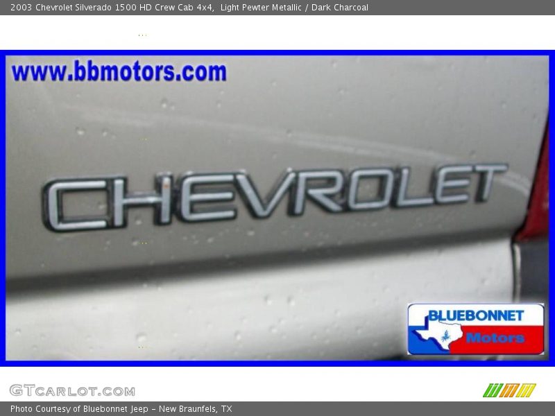 Light Pewter Metallic / Dark Charcoal 2003 Chevrolet Silverado 1500 HD Crew Cab 4x4