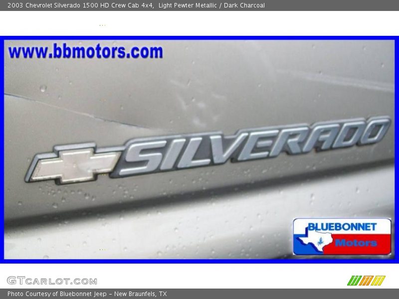 Light Pewter Metallic / Dark Charcoal 2003 Chevrolet Silverado 1500 HD Crew Cab 4x4