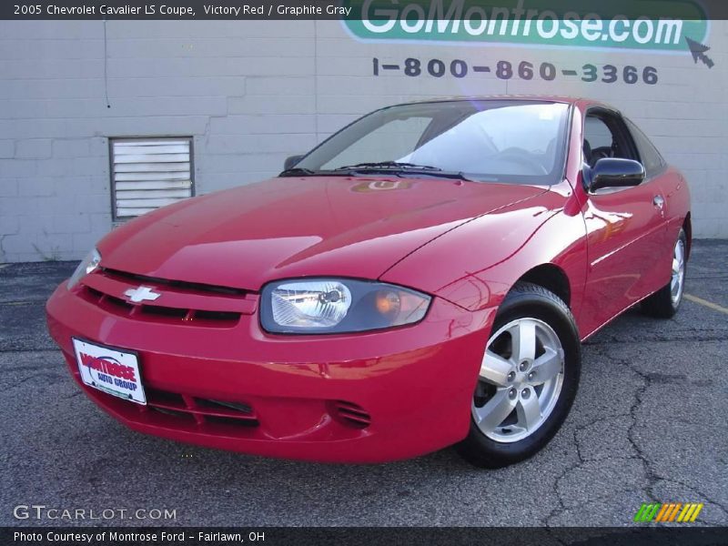 Victory Red / Graphite Gray 2005 Chevrolet Cavalier LS Coupe