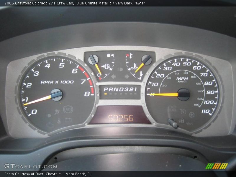 Blue Granite Metallic / Very Dark Pewter 2006 Chevrolet Colorado Z71 Crew Cab
